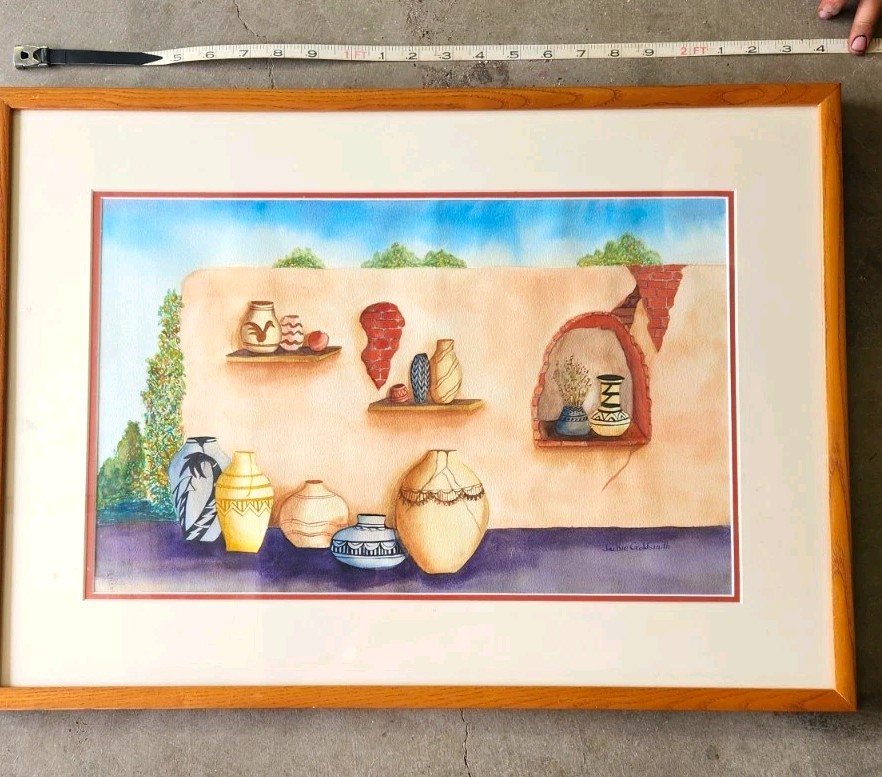 Pottery Still Life Print, Matted & Framed Pottery Still Life Print, Matted & Framed