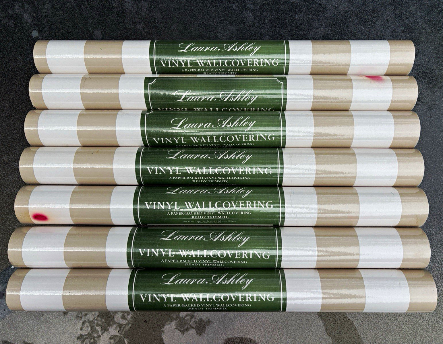 Laura Ashley Cirque Paper Backed Vinyl Wall Paper 7 Rolls Vintage 1985