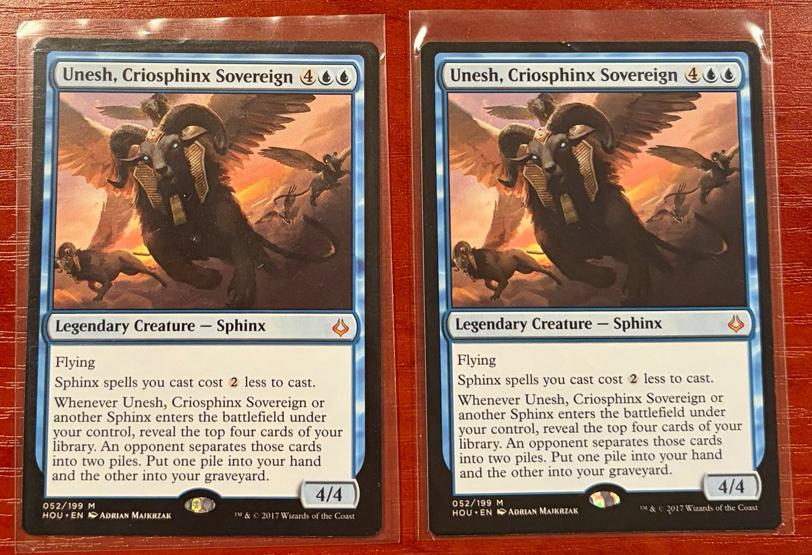 MTG Unesh, Criosphinx Sovereign 1x 052/199 Mythic Rare Blue HOU Played 1x Card MTG Unesh, Criosphinx Sovereign 1x 052/199 Mythic Rare Blue HOU Played 1x Card