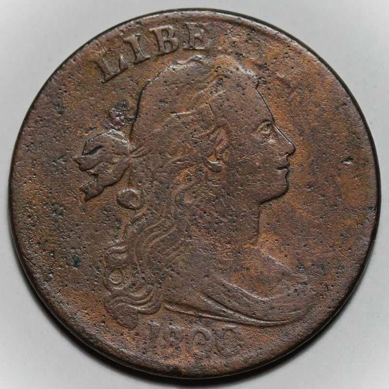1800/1798 Draped Bust Large Cent - Hair Style 1 - US 1c Copper Coin