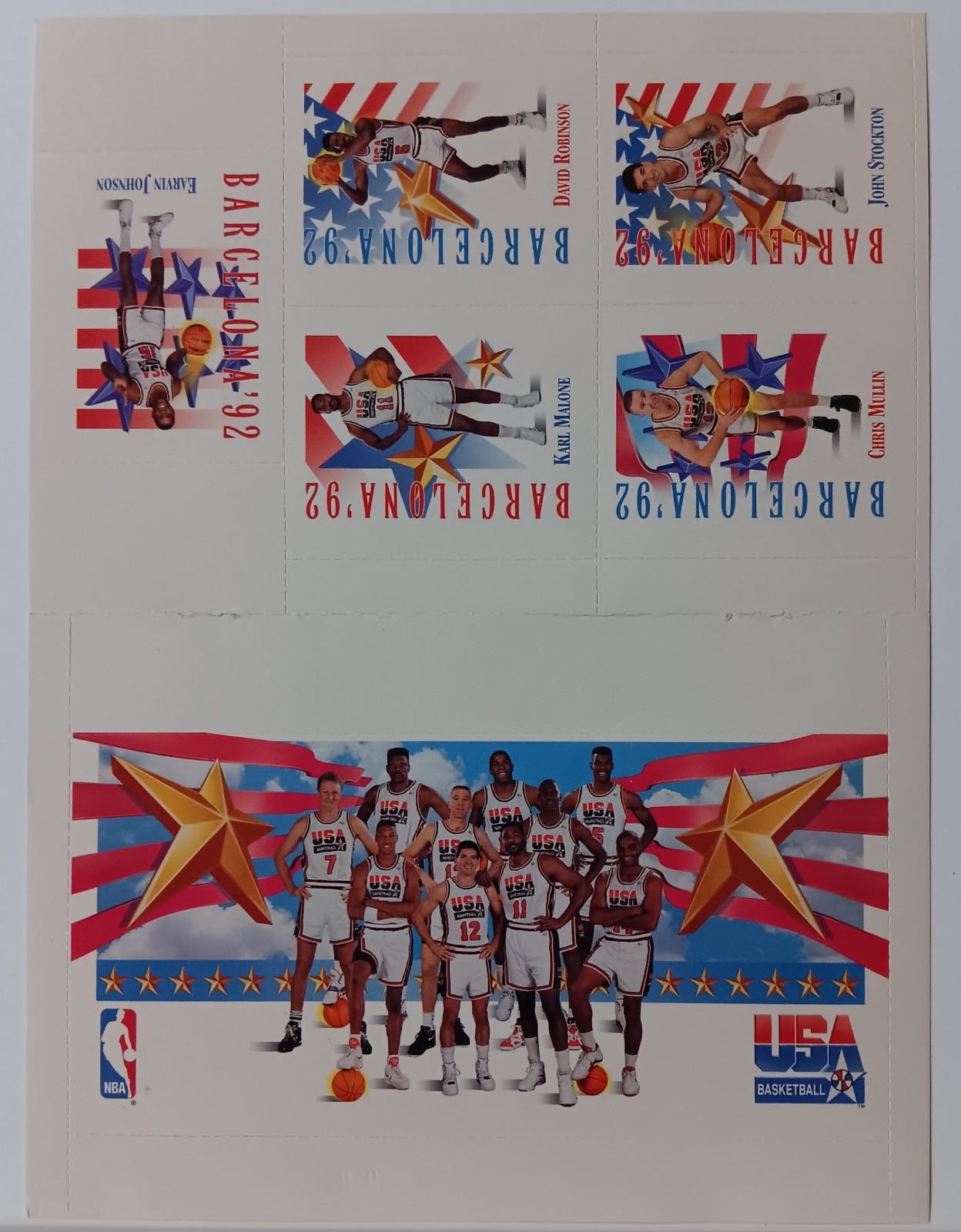 1991-92 Skybox USA BASKETBALL Mark And See sheet, Michael Jordan Dream Team card 1991-92 Skybox USA BASKETBALL Mark And See sheet, Michael Jordan Dream Team card