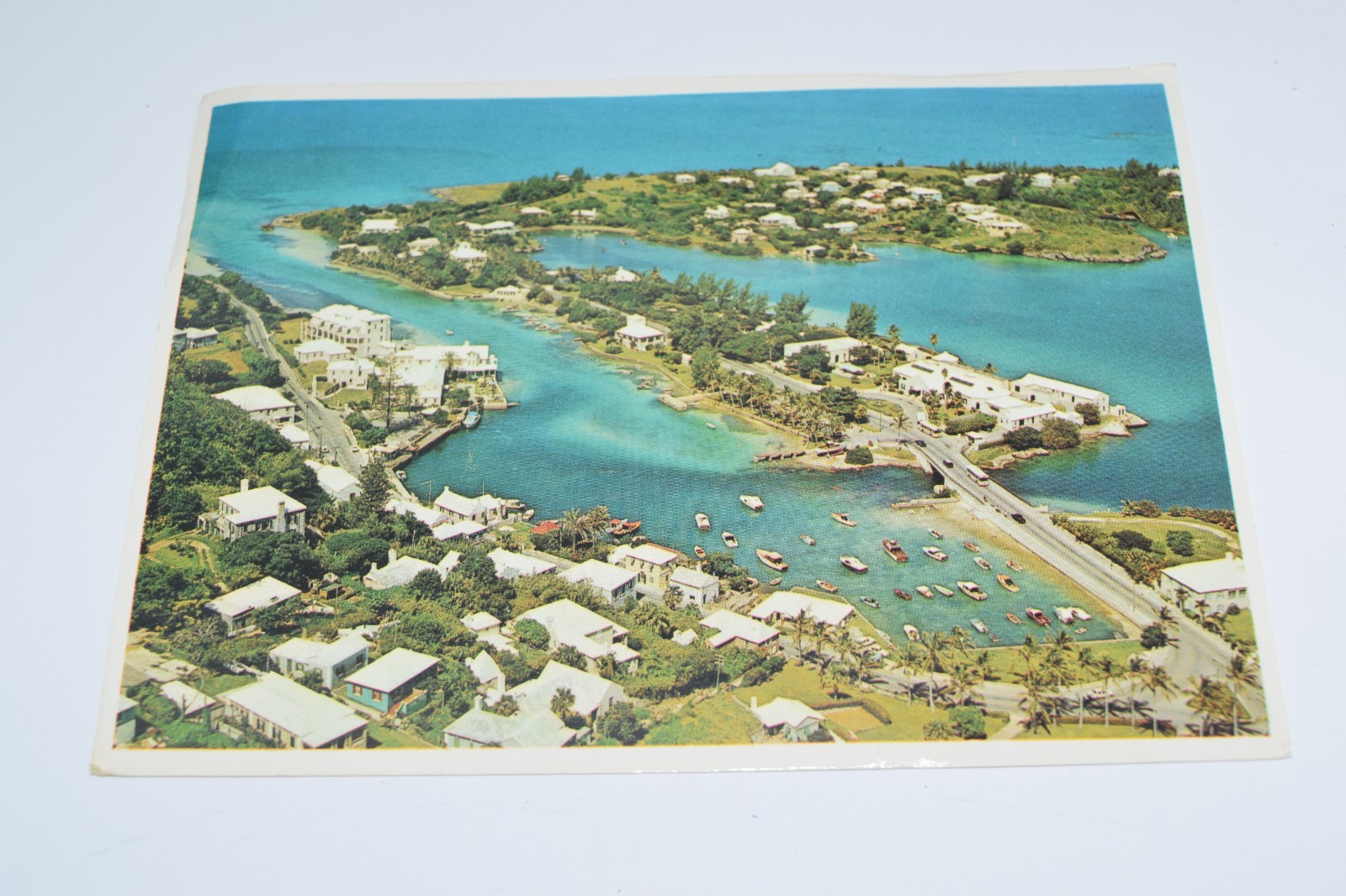 1983 Bermuda Flatts Inlet Postcard 30c Fitted Dinghy Stamp Posted 6x4
