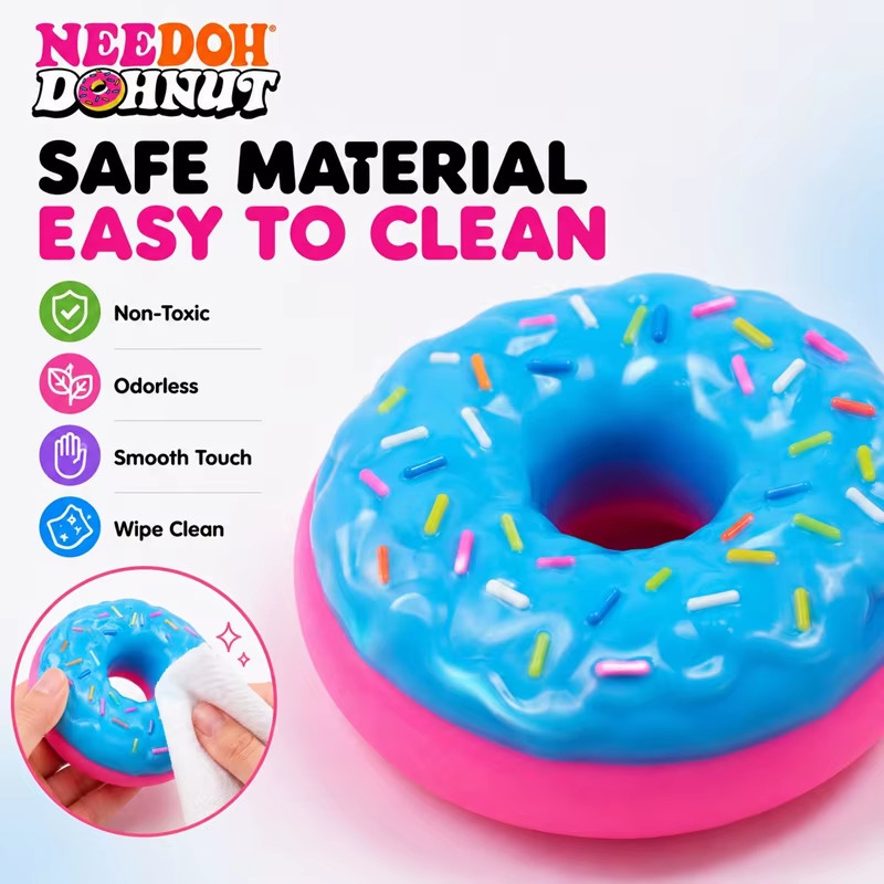 Needoh Dippin Dazzler Egg Donut Squishy Cube Stress Relief Slow Rebound Toy