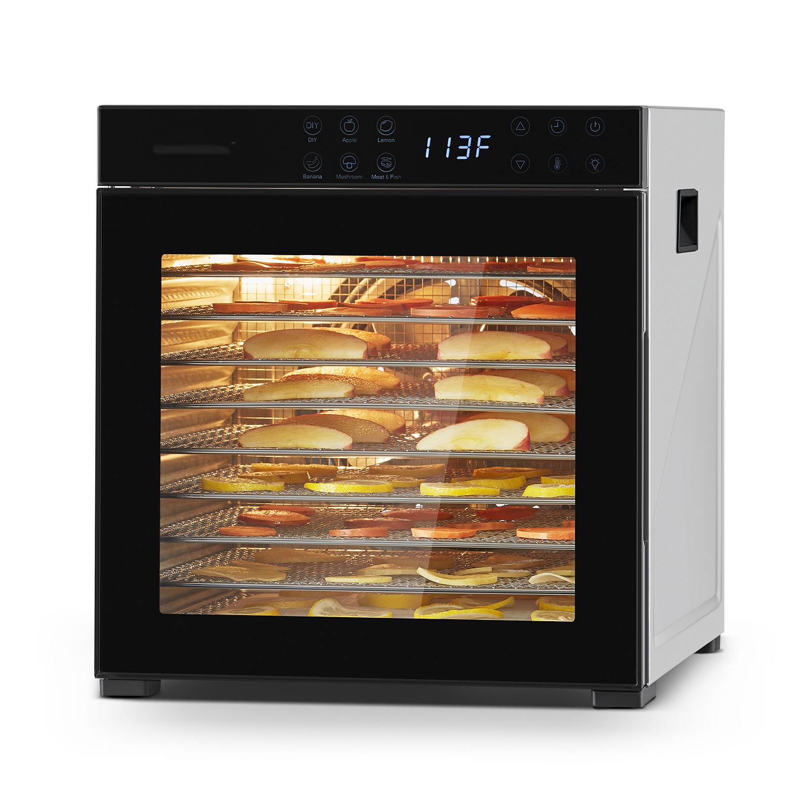 Uimoso 10-Tray Stainless Steel Food Dehydrator 1000W for Meat Fruit Jerky Drying