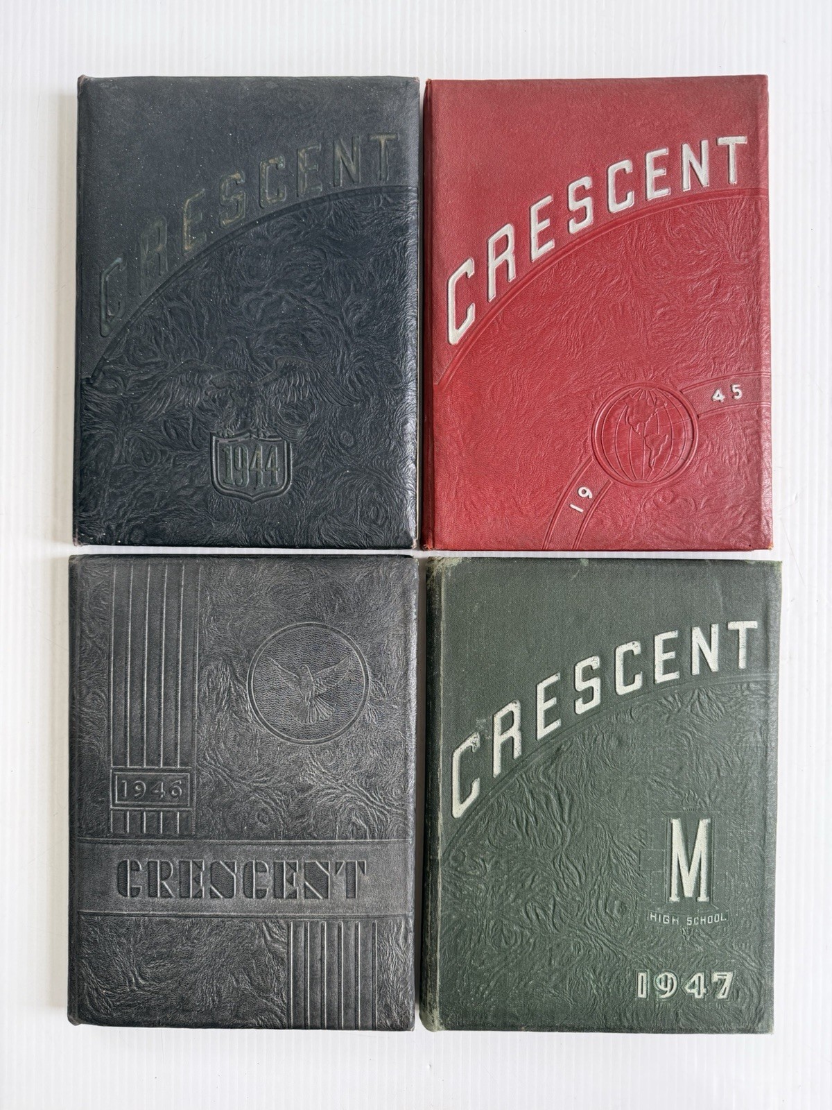 Vintage 1940s Crescent Yearbooks Lot Of 4, Minerva, Ohio High School Vintage 1940s Crescent Yearbooks Lot Of 4, Minerva, Ohio High School