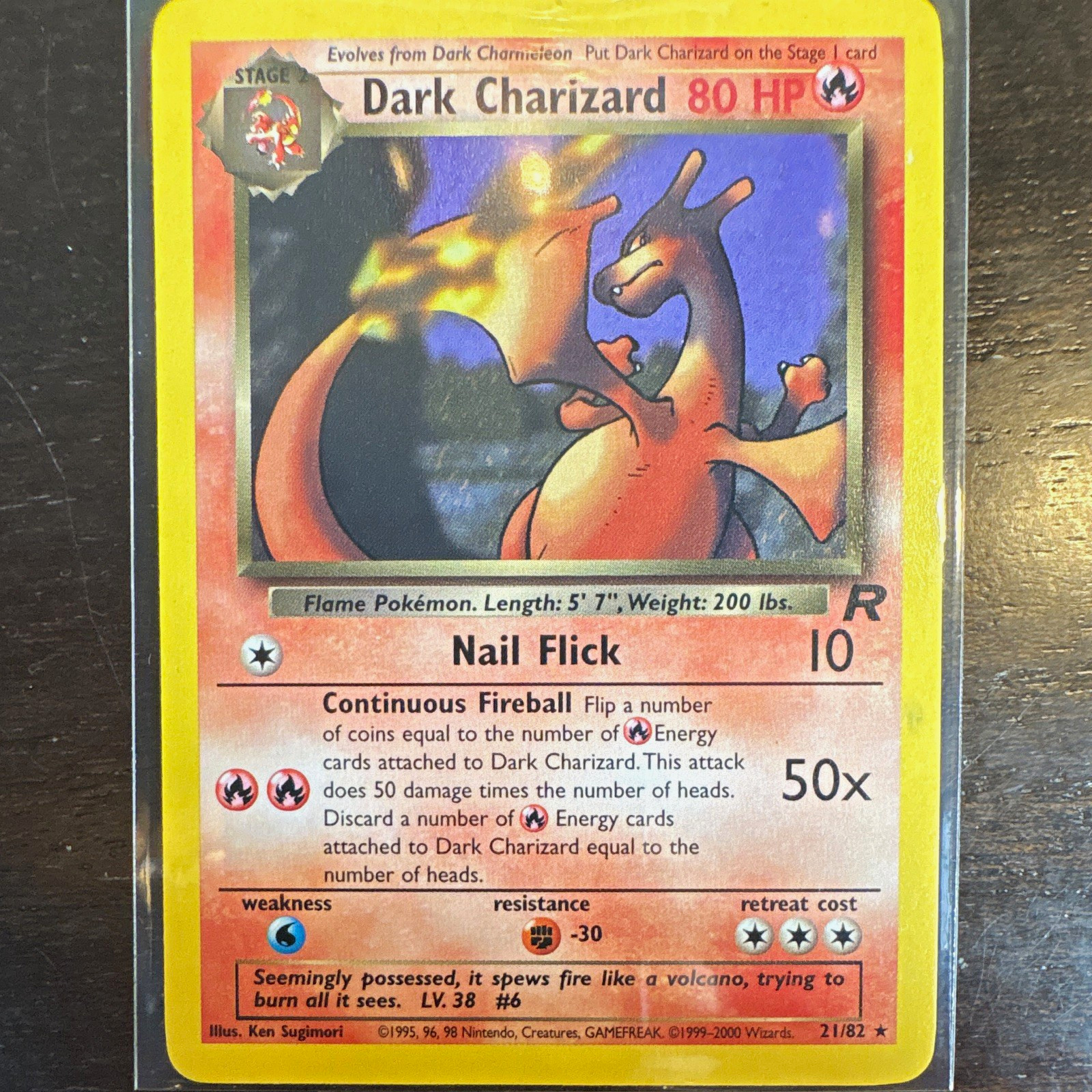 Pokemon TCG Dark Charizard 21/82 Team Rocket Unlimited Rare Regular English Pokemon TCG Dark Charizard 21/82 Team Rocket Unlimited Rare Regular English