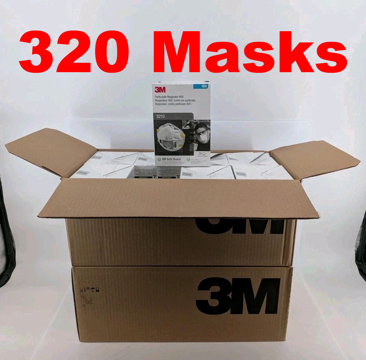 3M 8210 N95 Disposable Respirator Dust Mask | Case of 320 Masks | EXP 3/26 | New 3M 8210 N95 Disposable Respirator Dust Mask | Case of 320 Masks | EXP 3/26 | New