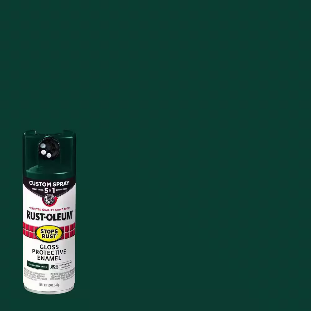 3 Pack Rust-Oleum Stops Rust 12oz 5-in-1 Gloss Dark Hunter Green Spray 376902