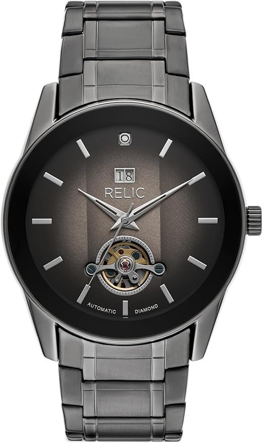 Relic by Fossil Men's Watch Gunmetal Automatic ZR77338 Relic by Fossil Men's Watch Gunmetal Automatic ZR77338