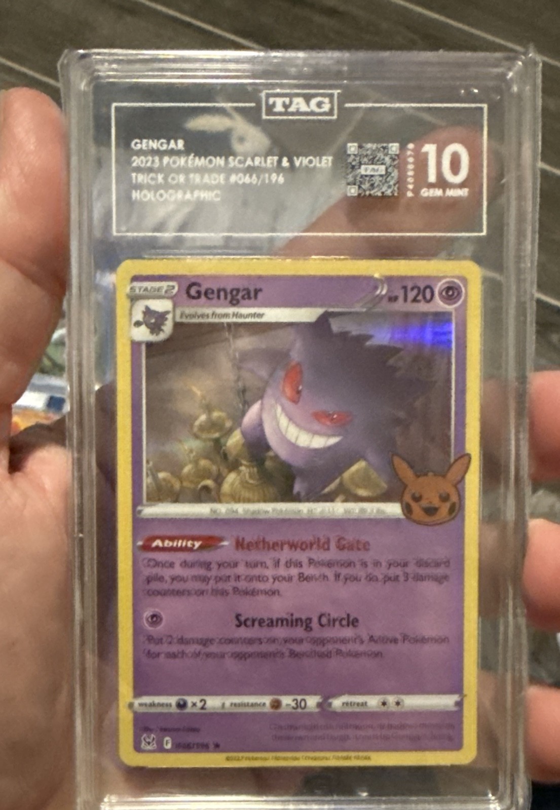 Gengar (2022 Copyright Date) 066/196 Trick or Trade Booster Bundle 2023 Holo Gengar (2022 Copyright Date) 066/196 Trick or Trade Booster Bundle 2023 Holo