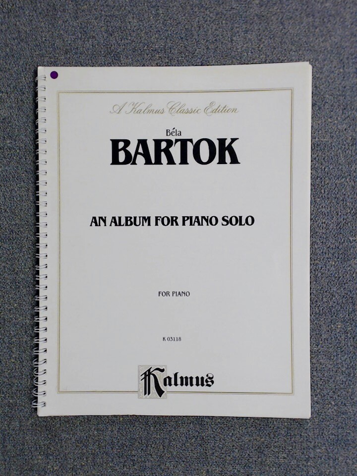 Bela Bartok An Album For Piano Solo Kalmus K 03118  New-Old Stock