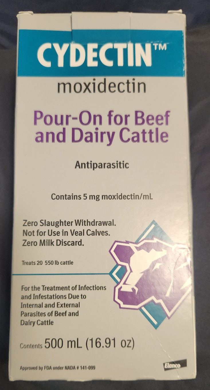 Cydectin Pour-on For Beef And Dairy Cattle Moxidectin 500mL New In Box