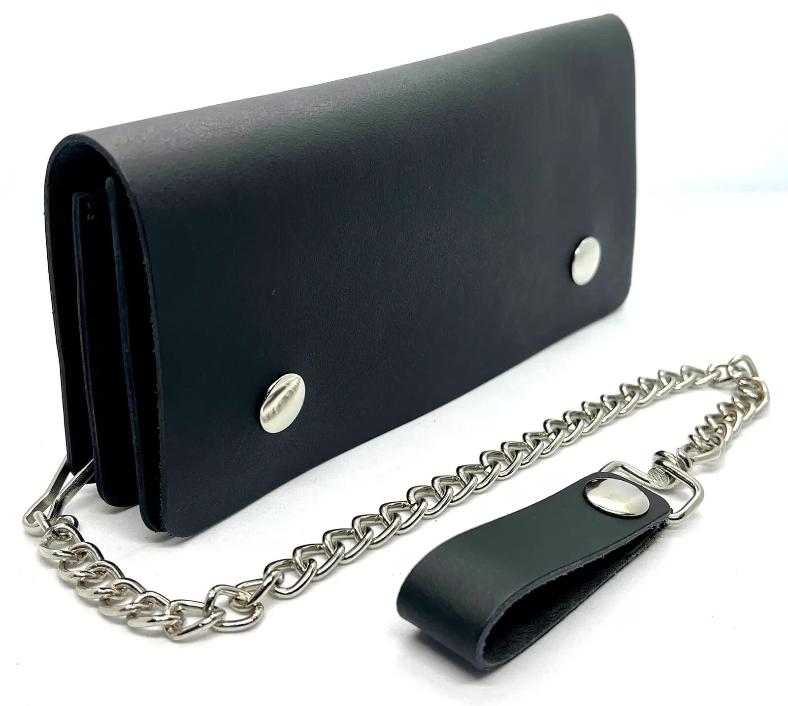 Genuine Leather Men\'s Biker\'s Long Wallet Trucker Motorcycle Trucker Steel Chain Genuine Leather Men\'s Biker\'s Long Wallet Trucker Motorcycle Trucker Steel Chain