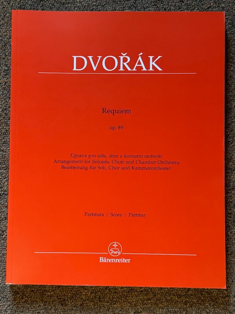 **NEW** Antonín Dvorák - Requiem Op. 89 - Bärenreiter Full Score **NEW** Antonín Dvorák - Requiem Op. 89 - Bärenreiter Full Score
