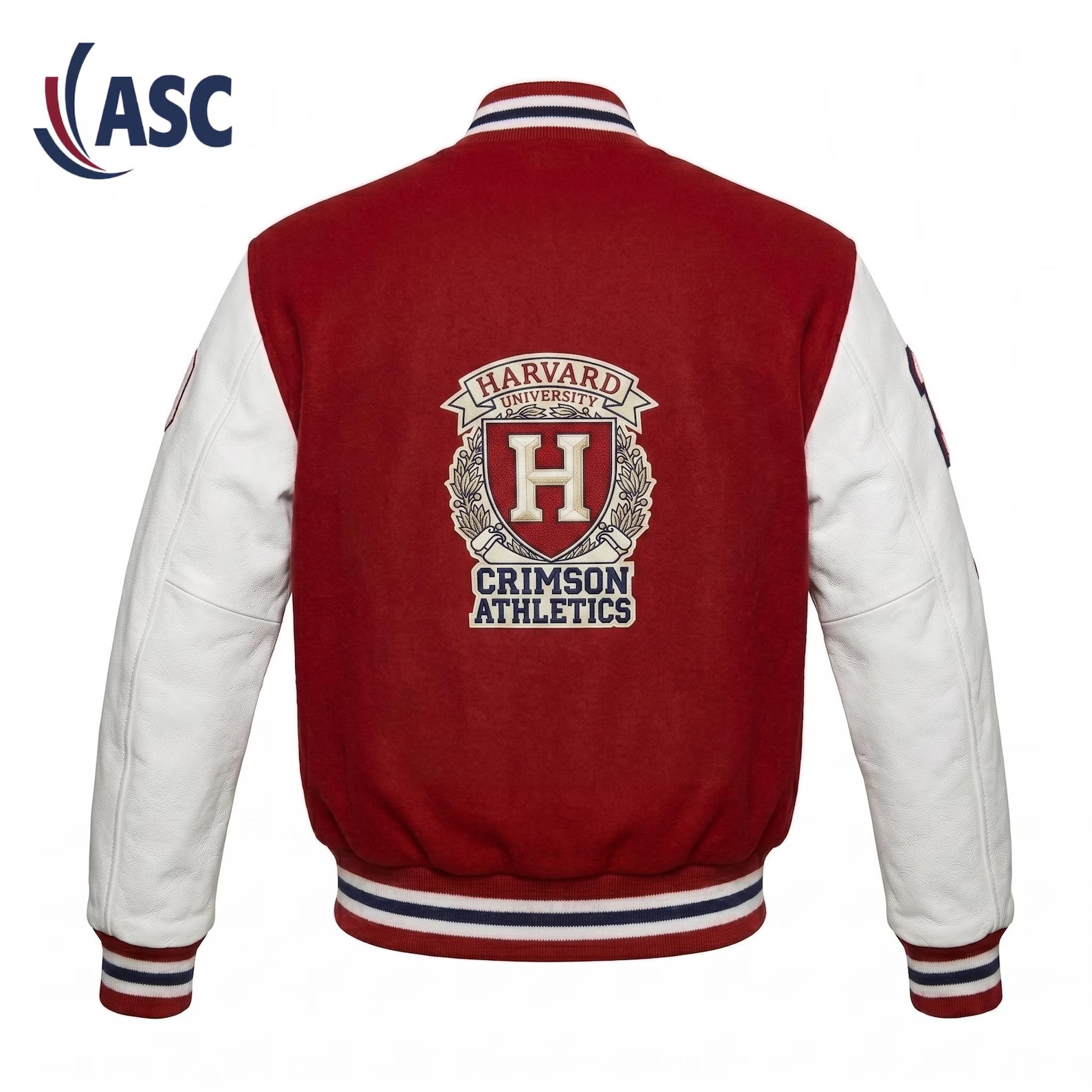 Vintage Harvard University Varsity Jacket, Classic Crimson Athletics Wool Body Vintage Harvard University Varsity Jacket, Classic Crimson Athletics Wool Body