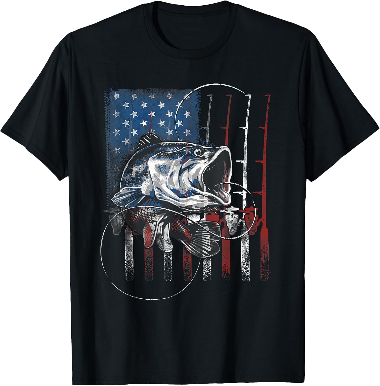 Vintage USA Fishing T-Shirt - Perfect Gift for Bass Fishing Enthusiasts