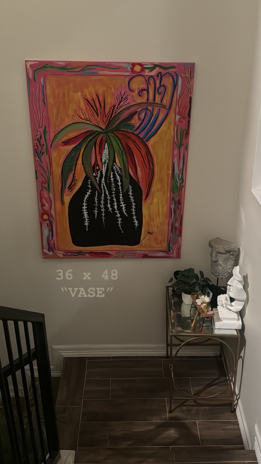 “VASE” ORIGINAL Abstract Painting Signed 36x48 “VASE” ORIGINAL Abstract Painting Signed 36x48