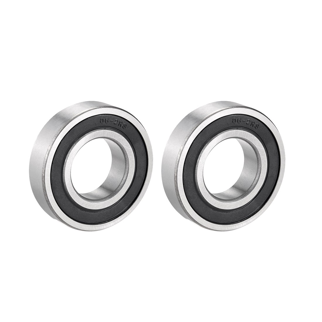 2pcs Deep Groove Ball Bearing 6206RS Single Sealed Chrome Steel Bearings
