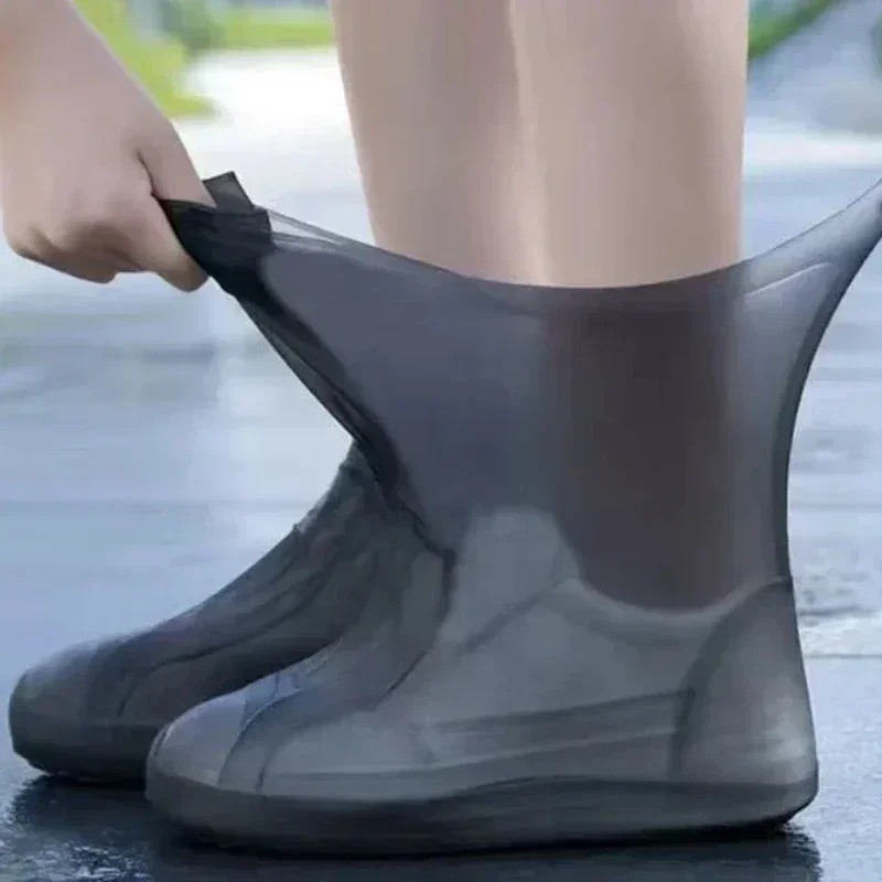 2Pcs Waterproof Silicone Shoe Covers Reusable Anti Slip Rain Boot Protectors 2Pcs Waterproof Silicone Shoe Covers Reusable Anti Slip Rain Boot Protectors