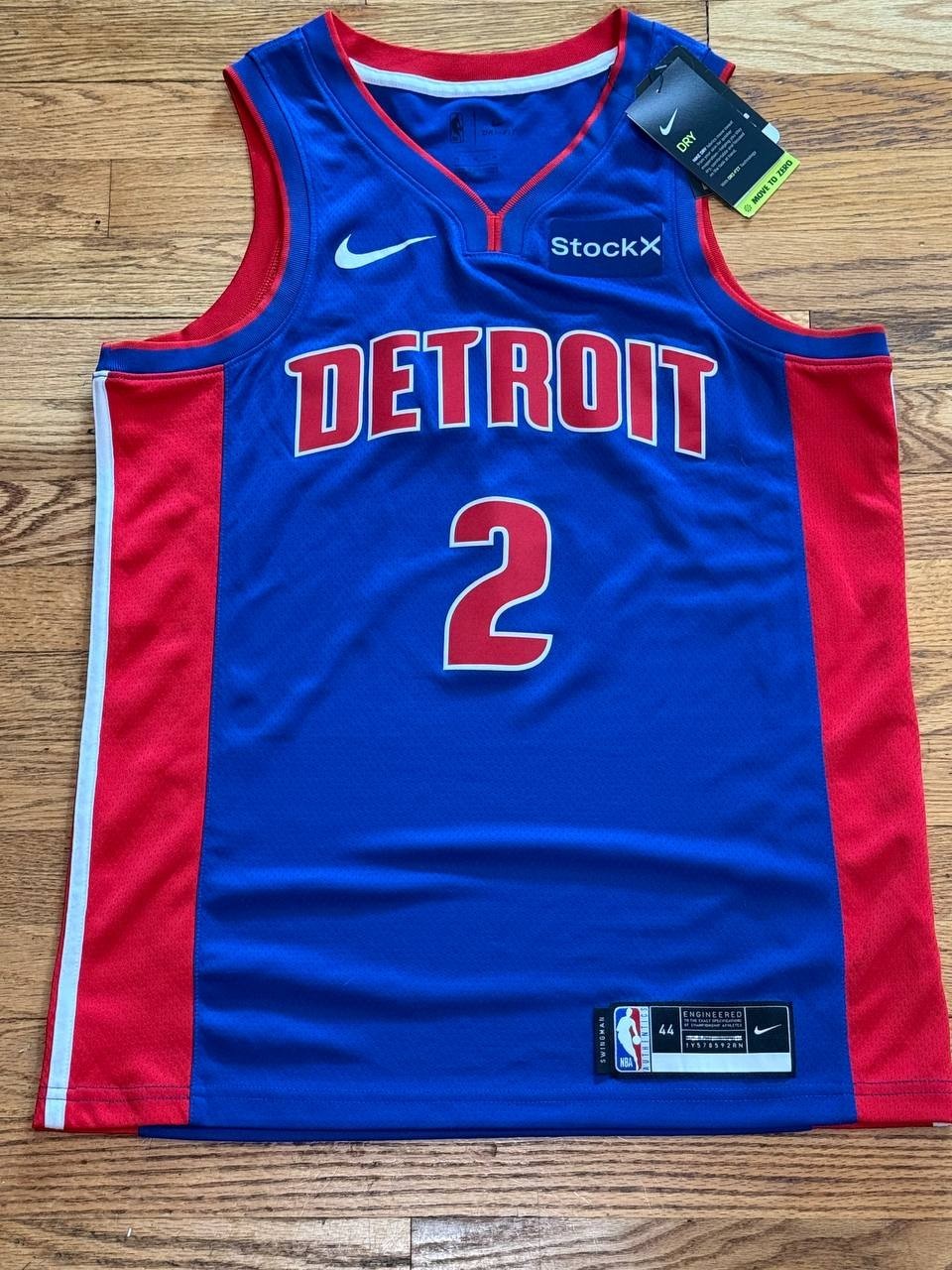 Cade Cunningham Detroit Pistons Nike NBA Icon Swingman Jersey Men's 44 M NWT