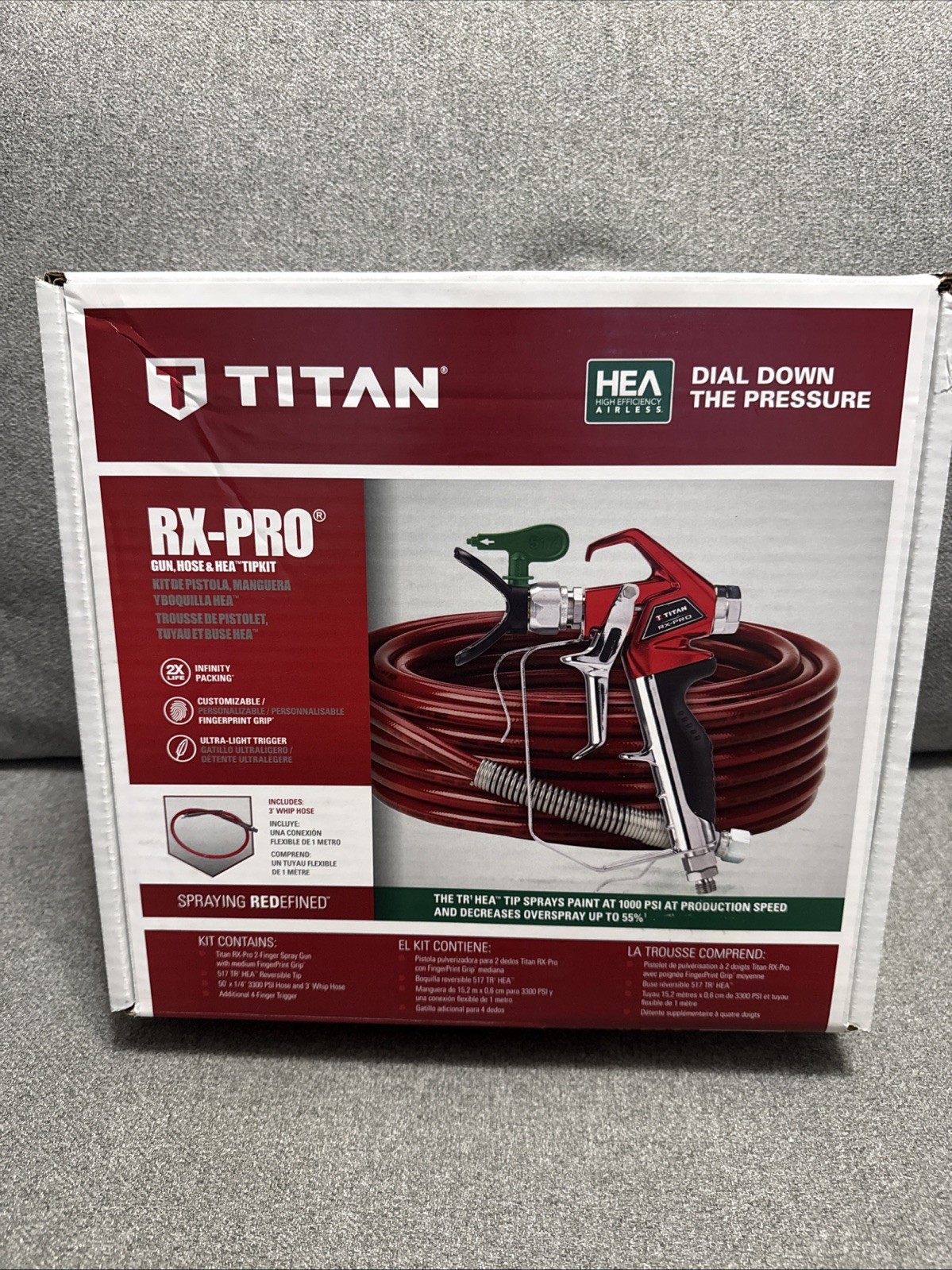 Brand New Titan RX-Pro Gun, Hose, & HEA Tip kit 0538033 Brand New Titan RX-Pro Gun, Hose, & HEA Tip kit 0538033