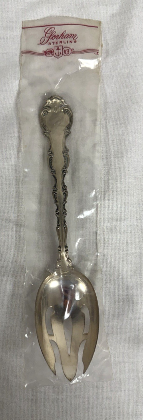 SEALED Strasbourg by Gorham Sterling Silver Serving Spoon Pierced 8 1/2
