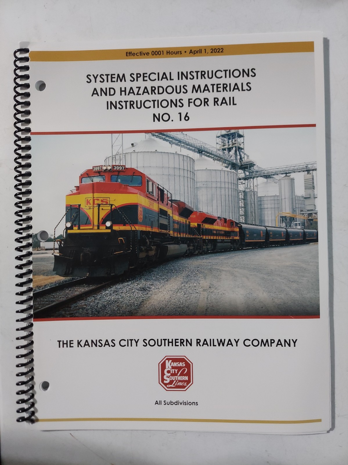 Vintage Kansas City Southern Railway System Special Instruction #16