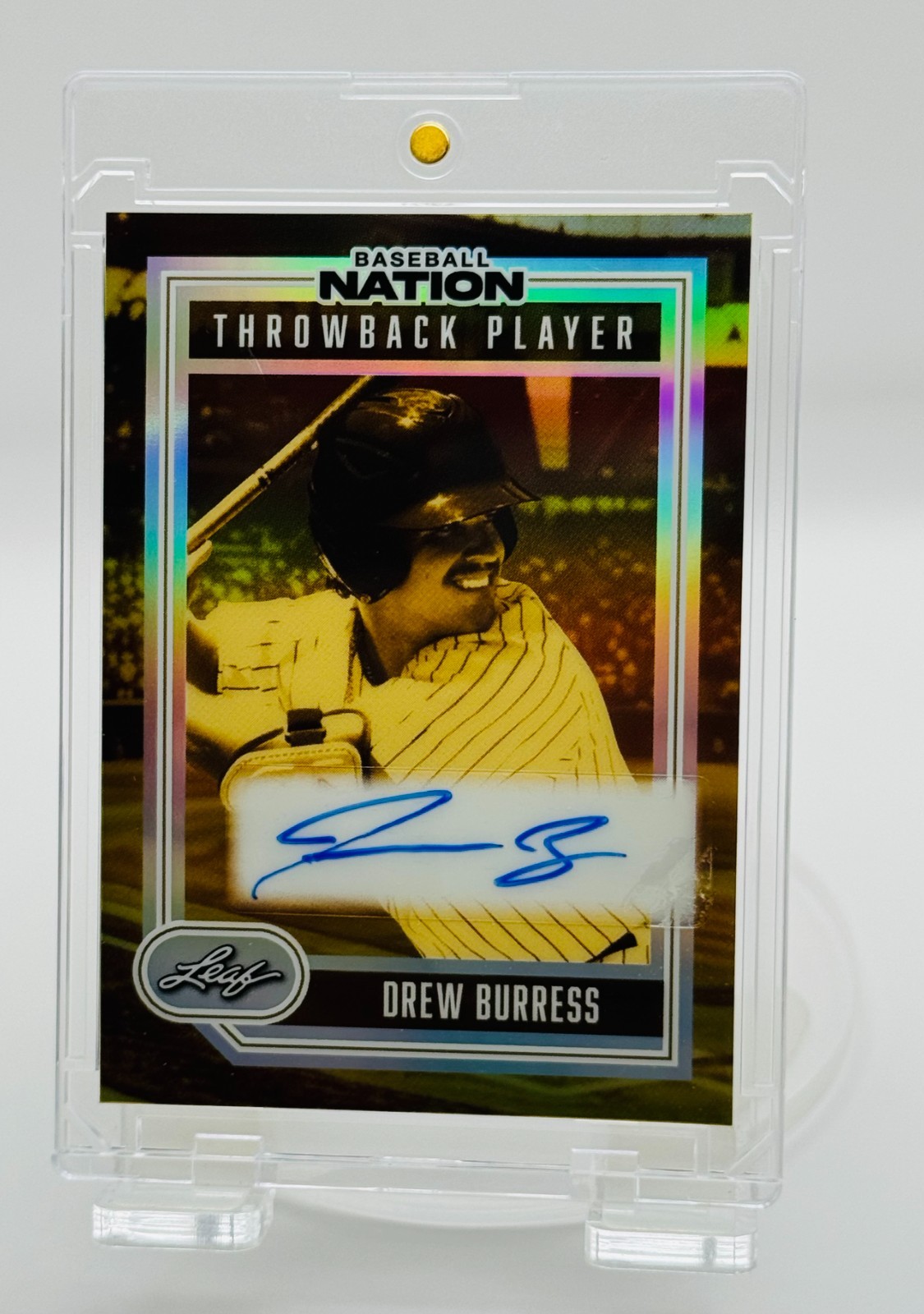 2026 Baseball Nation Drew Burress Gold Foil Auto /25 Athletics Elite Prospect SP