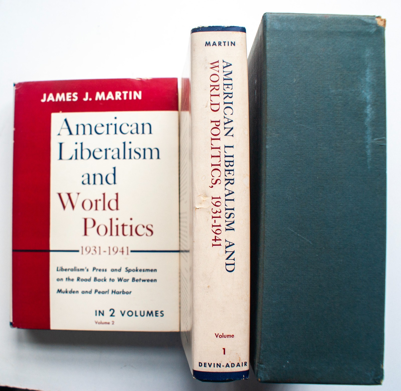 AMERICAN LIBERALISM & WORLD POLITICS 1931-1941 Martin 1964-2 Vol w/Slipcase [175
