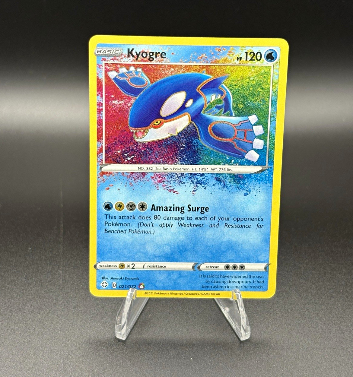 Kyogre Amazing Rare Holo #021/072 Shining Fates EN NM Kyogre Amazing Rare Holo #021/072 Shining Fates EN NM