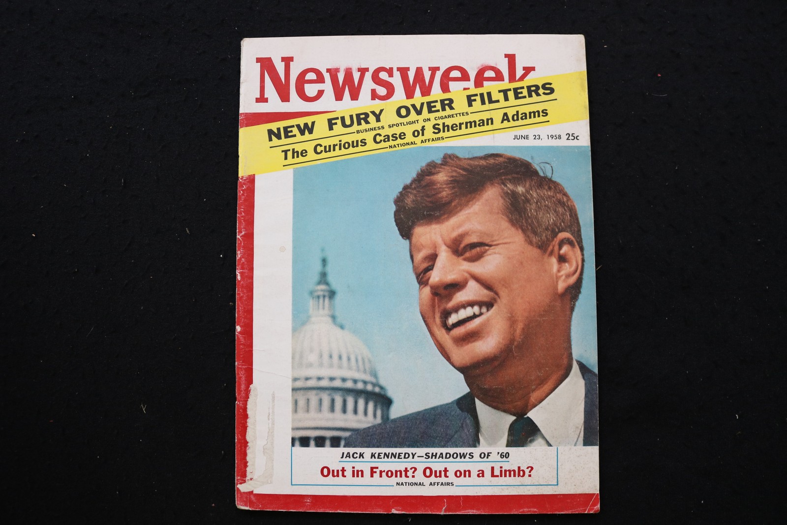 1958 JUNE 23 NEWSWEEK MAGAZINE - JOHN F. KENNEDY COVER - NW 189