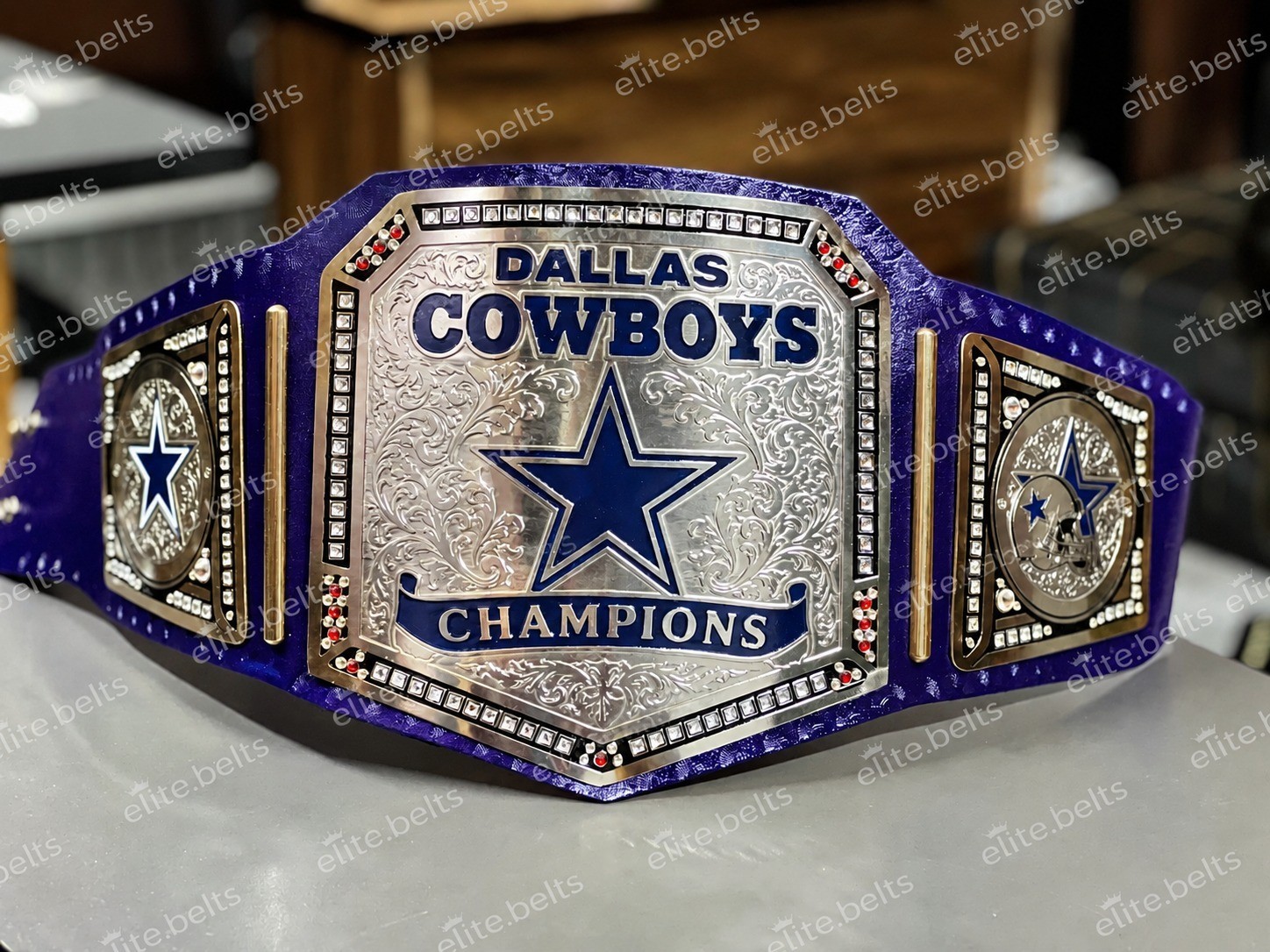 New Custom Dallas cowboy Championship Belt Title Adult size 2mm Brass New Custom Dallas cowboy Championship Belt Title Adult size 2mm Brass