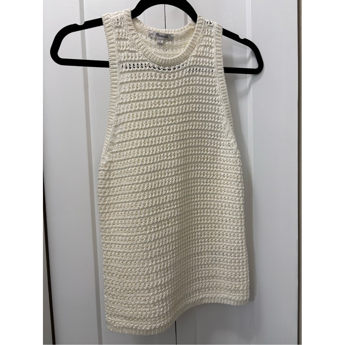 Madewell NWT Cream Knit Sleeveless Tank Top Minimalism size S Madewell NWT Cream Knit Sleeveless Tank Top Minimalism size S