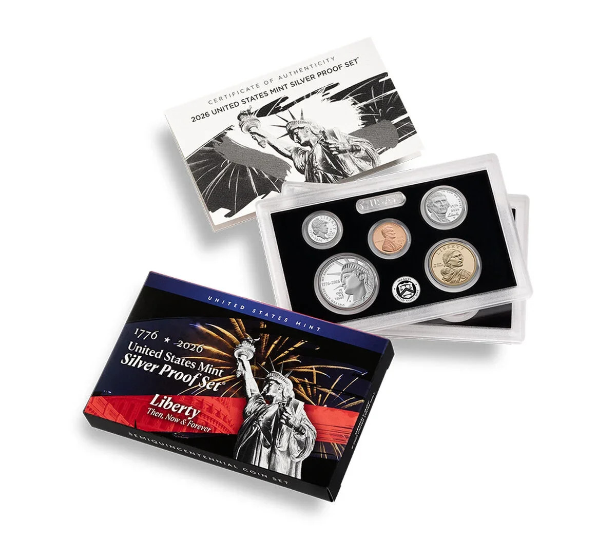 2026-S United States Semiquincentennial 10 Coin Silver Proof Set w/ OGP & COA 2026-S United States Semiquincentennial 10 Coin Silver Proof Set w/ OGP & COA