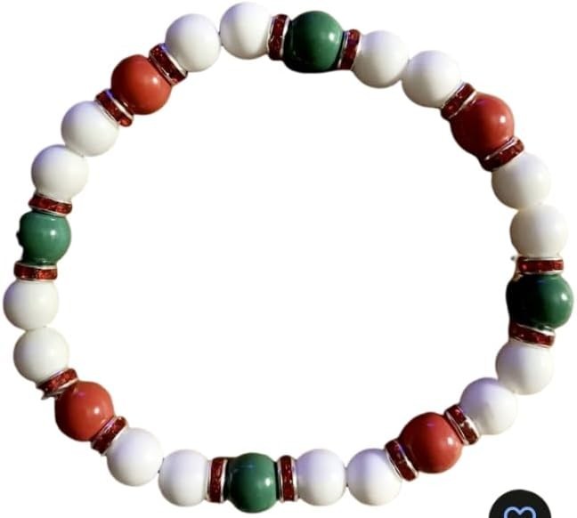 Handmade Italian Flag Bracelet Red White Green Handmade Italian Flag Bracelet Red White Green