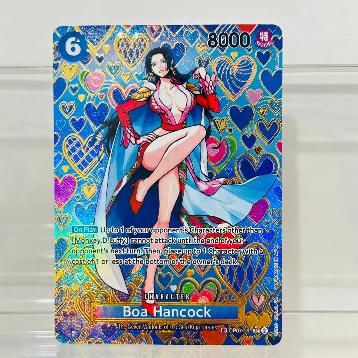 One Piece Boa Hancock OP07-051 SP Card Gold Foil Holographic - Anime Collectible