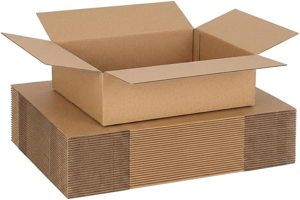12X12X4 Shipping Boxes 25 Pack, Brown Corrugated Cardboard Boxes with Side-Lock 12X12X4 Shipping Boxes 25 Pack, Brown Corrugated Cardboard Boxes with Side-Lock