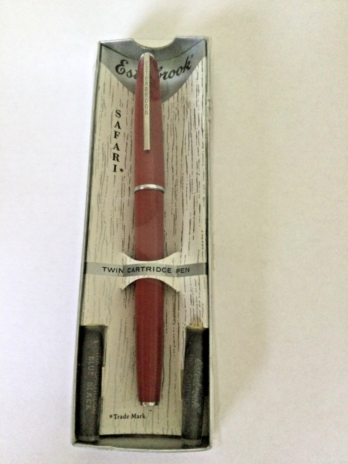 VTG 1950s Red Esterbrook Safari Twin Cartridge Fountain Pen 2668 Nib Made USA VTG 1950s Red Esterbrook Safari Twin Cartridge Fountain Pen 2668 Nib Made USA