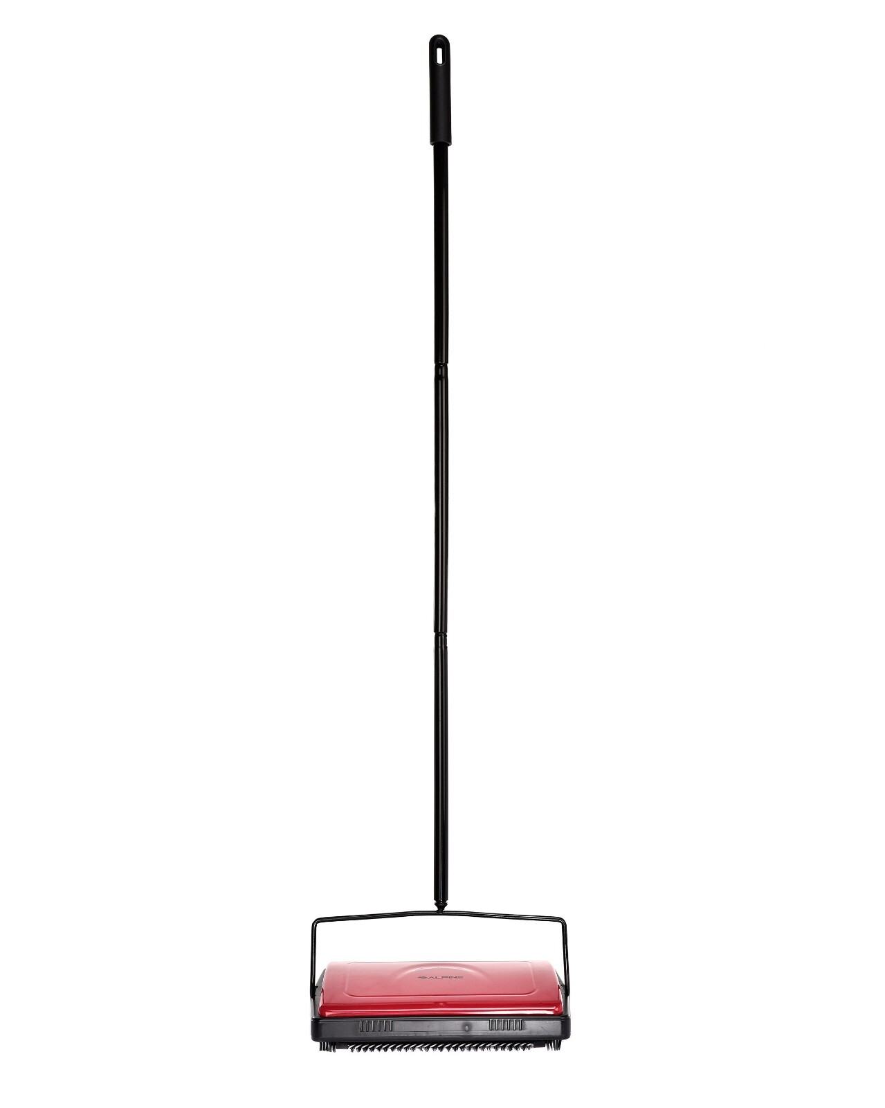 Alpine Industries 11 in. Wide Manual Triple Brush Carpet and Floor Sweeper, Red Alpine Industries 11 in. Wide Manual Triple Brush Carpet and Floor Sweeper, Red