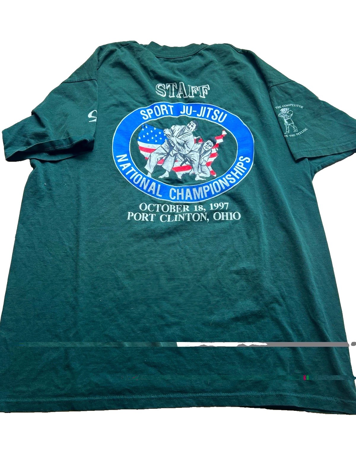 Rare VTG 90s Fruit of the Loom Best XL Green Sport Ju-Jitsu Staff Graphic Tee Rare VTG 90s Fruit of the Loom Best XL Green Sport Ju-Jitsu Staff Graphic Tee