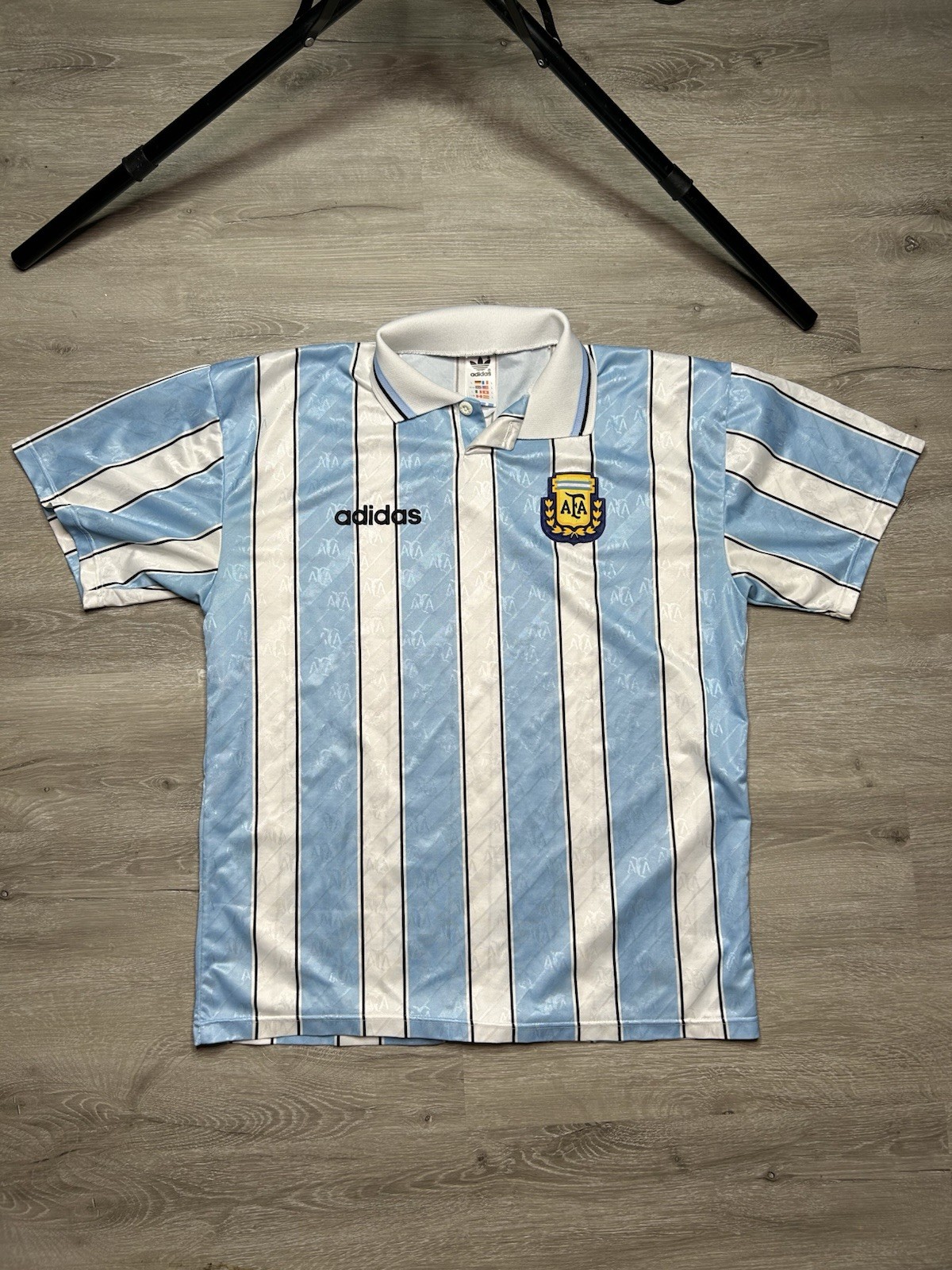 Vintage 1994/1995 Argentina Banned FIFA World Cup Jersey Kit Made In UK L RARE Vintage 1994/1995 Argentina Banned FIFA World Cup Jersey Kit Made In UK L RARE