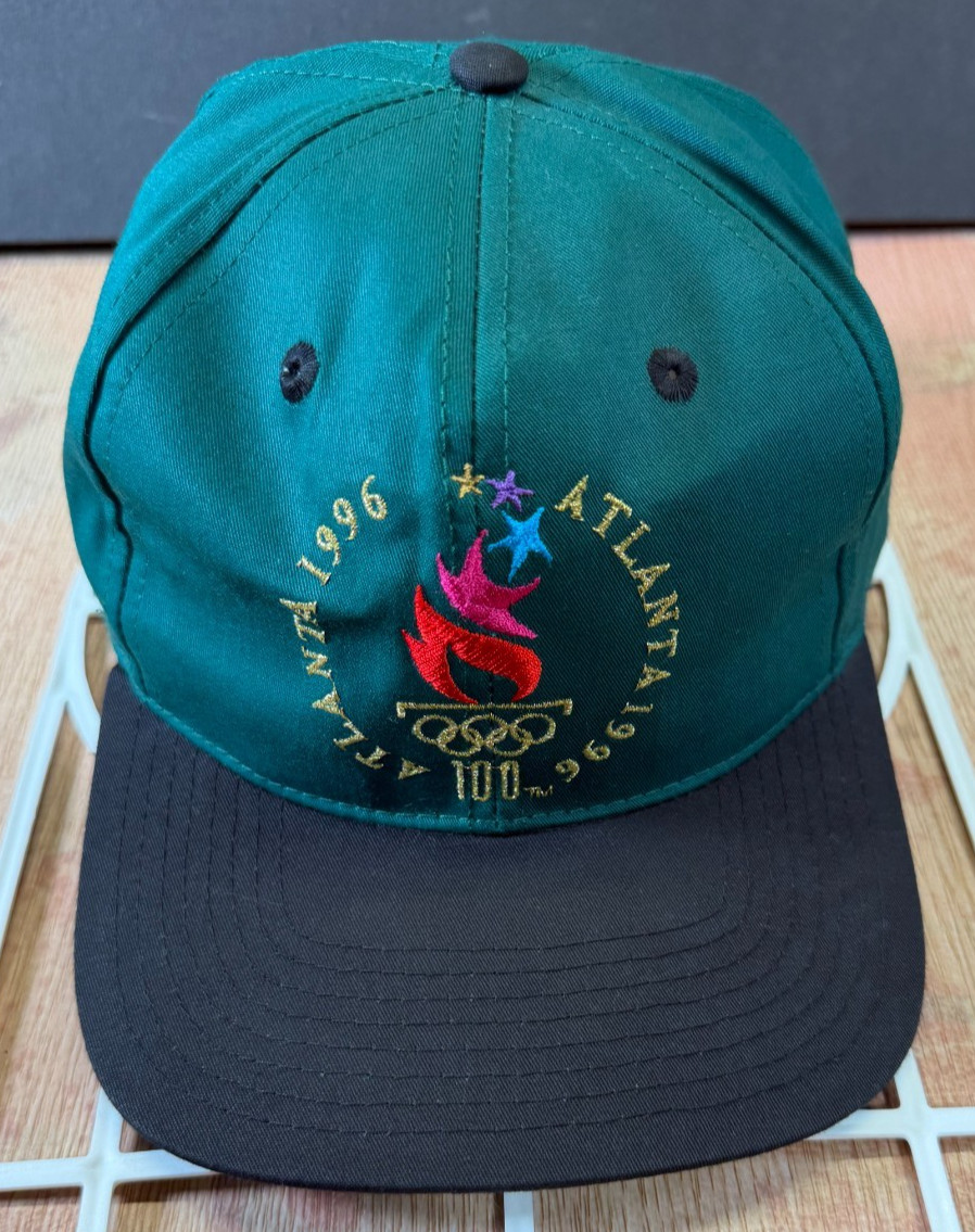 Vintage Atlanta 1996 Hat Cap Snap Back Mens Green One Size Olympics The Game 90s