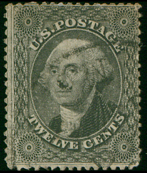 US Scott 36, 12 Cent Black, Used, Fine, No Faults, SCV $325.00 US Scott 36, 12 Cent Black, Used, Fine, No Faults, SCV $325.00