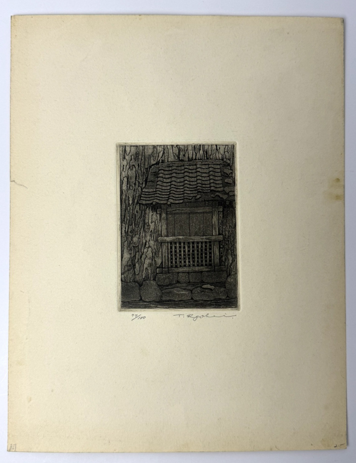 1965 Vtg Ryohei Tanaka S/N 77/100 Copper Plate Etching & Aquatint \ 1965 Vtg Ryohei Tanaka S/N 77/100 Copper Plate Etching & Aquatint \