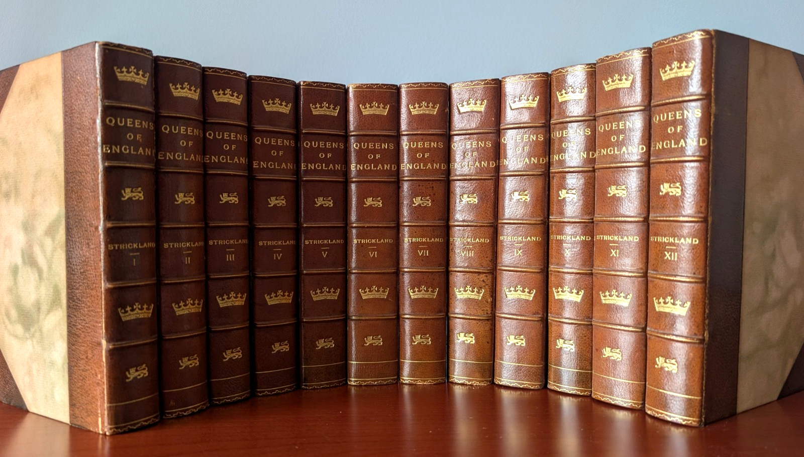 1841-1848 Lives of the Queens of England Strickland 12 Vol Fine Binding