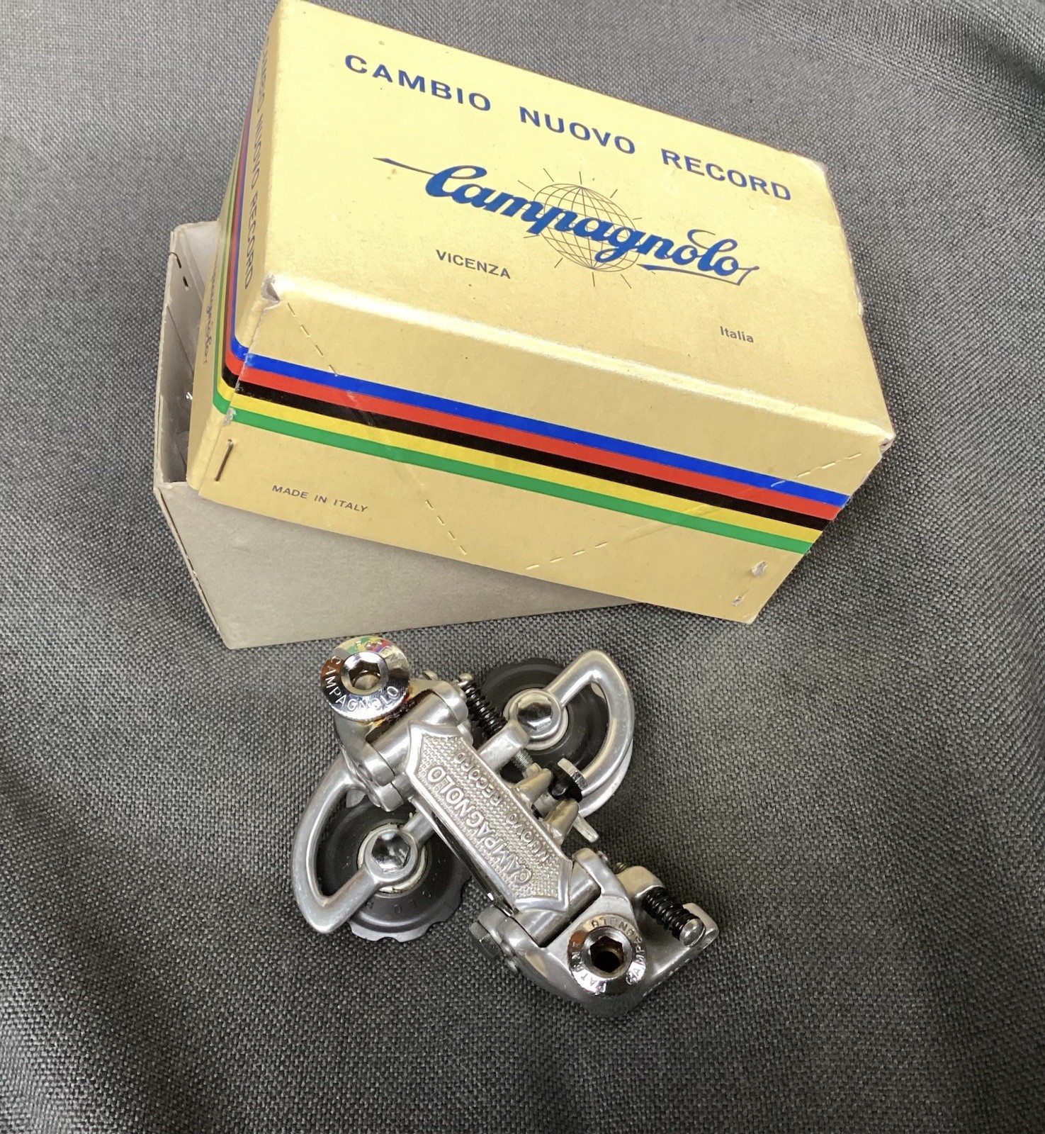 Campagnolo Nuovo Record Rear Derailleur / Patent 75 … new In Box Campagnolo Nuovo Record Rear Derailleur / Patent 75 … new In Box