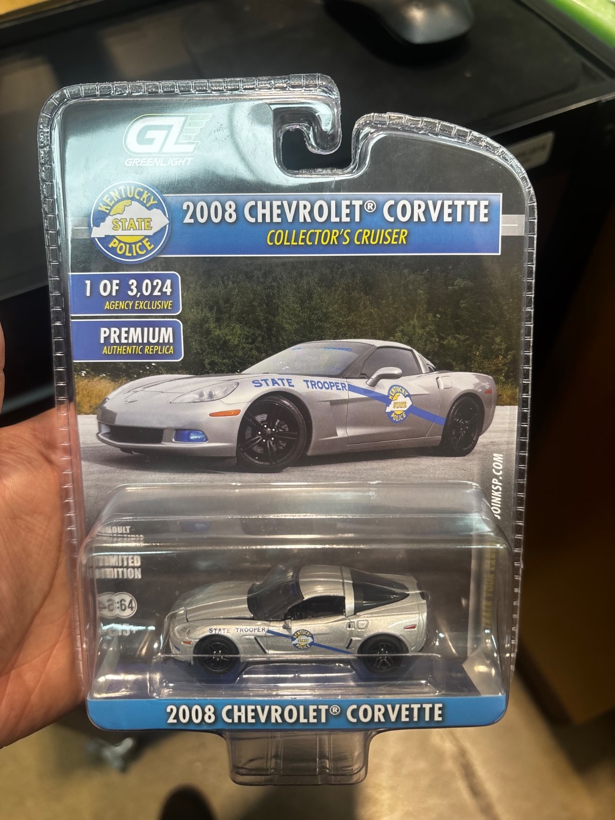GreenLight 2008 Corvette Kentucky State Police KSP Agency Exclusive 1/64 MOC GreenLight 2008 Corvette Kentucky State Police KSP Agency Exclusive 1/64 MOC
