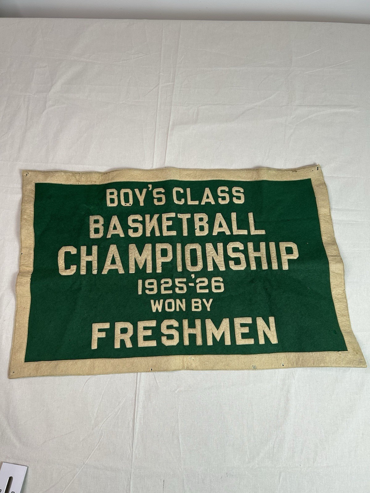 Vintage 1925/26 Freshman Basketball Championship Banner Pendant Boys Class B1 Vintage 1925/26 Freshman Basketball Championship Banner Pendant Boys Class B1