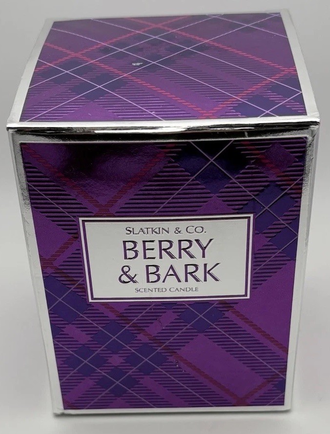 NEW Retired Bath & Body Works Slatkin & Co Berry & Bark Candle Holiday w/ Box