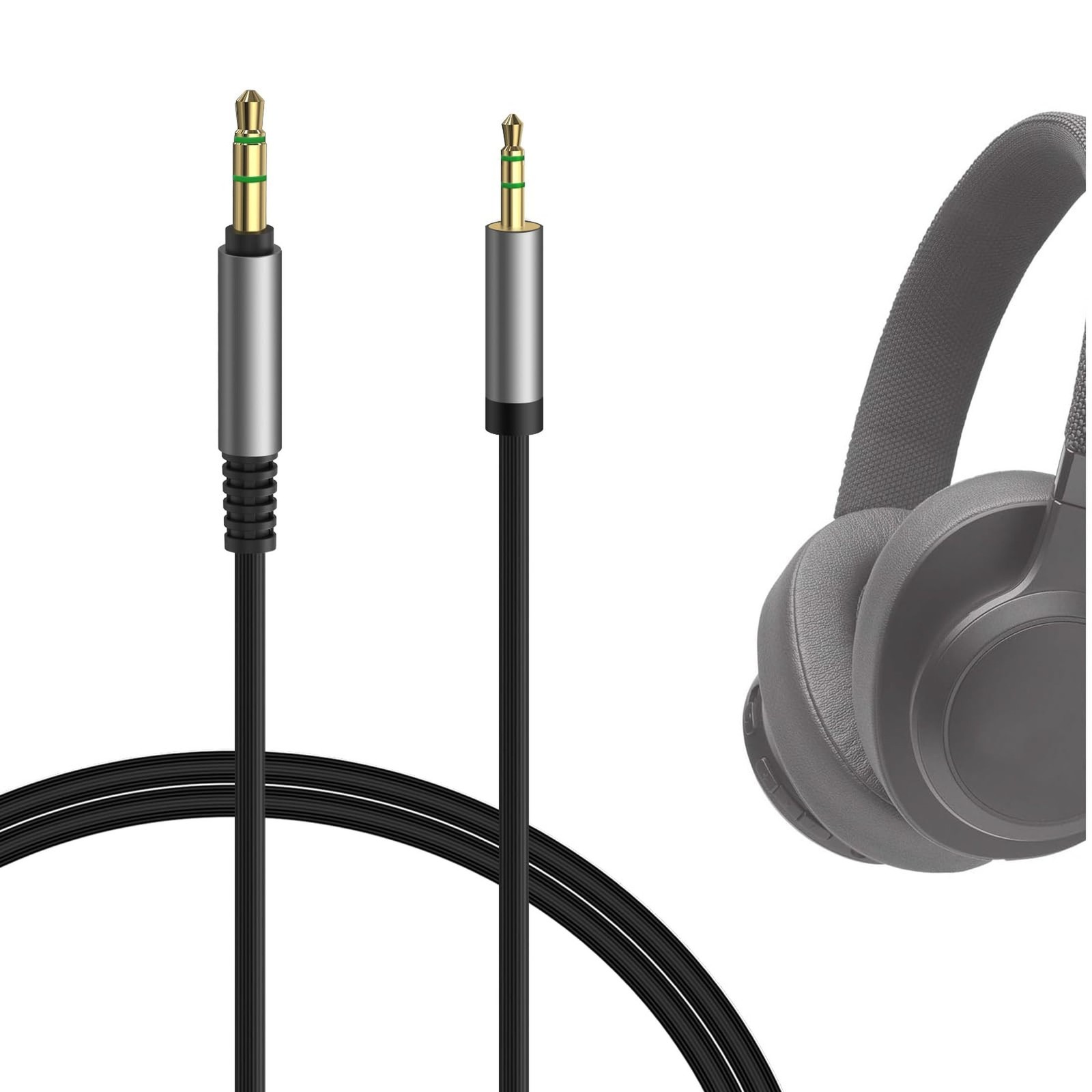 2.5mm to 3.5mm AUX Replacement Cable for Compatible Headphones